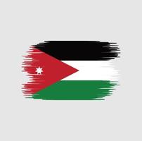 pennellata bandiera giordania. bandiera nazionale vettore