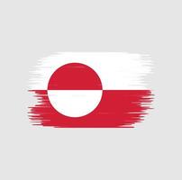 pennellata bandiera della Groenlandia. bandiera nazionale vettore