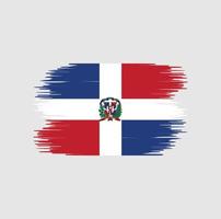 pennellata bandiera repubblica dominicana. bandiera nazionale vettore