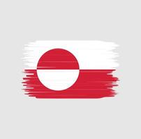 pennellata bandiera della Groenlandia. bandiera nazionale vettore
