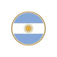 bandiera argentina con cornice dorata vettore