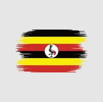 pennellata bandiera uganda. bandiera nazionale vettore