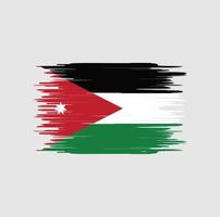 pennellata bandiera giordania. bandiera nazionale vettore