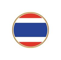 bandiera della Thailandia con cornice dorata vettore