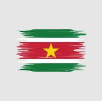 pennellata bandiera del suriname. bandiera nazionale vettore