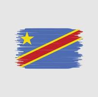 pennellata bandiera repubblica congo. bandiera nazionale vettore