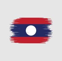 pennellata bandiera del laos. bandiera nazionale vettore