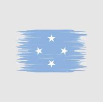 pennellata bandiera micronesia. bandiera nazionale vettore