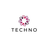 tech logo astratto piatto moderno vettore