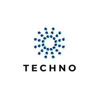 tech logo astratto piatto moderno vettore