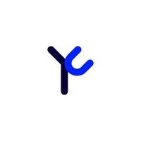 tech yc monogramma logo astratto piatto moderno vettore
