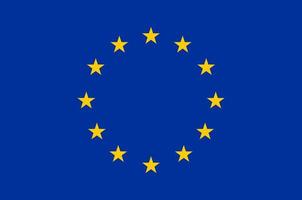vettore bandiera dell'Unione europea, colori e proporzione corretti. bandiera europea. ue stelle in cerchio. unione euro, parlamento europeo. bandiera dell'ue