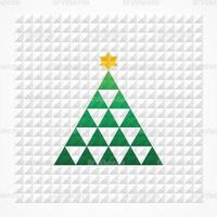 Pyramid Squares Christmas Tree Vector Background