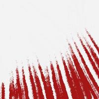 tela vettoriale bianca con tratti grunge astratti di vernice rossa