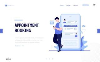prenotazione di appuntamenti con gli amici sul concetto di chat mobile vettore