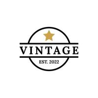 design vintage con logo a stella vettore