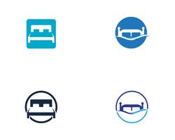 Logo di letto e simbolo logo aziendale logo aziendale vettore