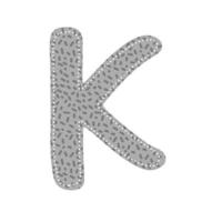 bella icona della lettera k vettore