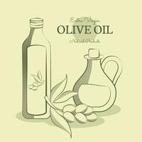 cartello dell'olio d'oliva vettore
