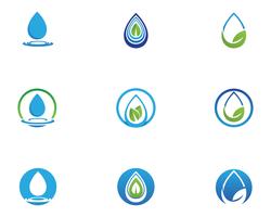 Goccia d&#39;acqua Logo Template vettoriale