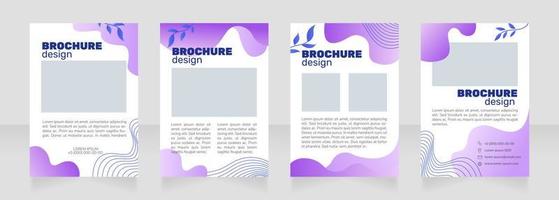 design di brochure in bianco promozionale di marca di cosmetici biologici vettore
