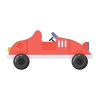 design piatto modificabile dell'icona dell'auto per bambini vettore