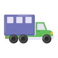 icona di camion cargo, design piatto vettore