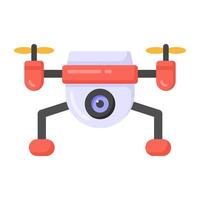 design piatto della fotocamera drone vettore