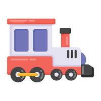 icona del motore del treno, design piatto vettore