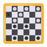 scacchiera in stile piatto vettoriale modificabile, gioco al coperto
