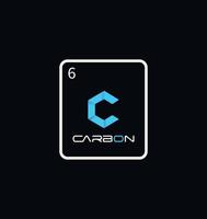 design del logo semplice unico moderno in carbonio vettore