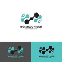 design del logo tecnologico, modello di illustrazione vettoriale di disegni logo