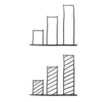 grafico di crescita aziendale con barre. analisi e analisi dei dati. vettore