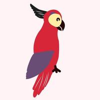 illustrazione vettoriale colorato orientale indiano pappagallo