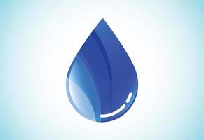 simbolo astratto del segno del logo della goccia d'acqua su sfondo bianco, modello di progettazione del logo della goccia d'acqua.