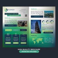 Brochure pieghevole di Green Business vettore