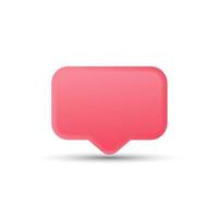 bolla di chat 3D. concetto di conversazione, dialogo, messaggistica o supporto online. concetto vettore