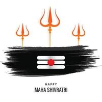 bellissimo disegno di biglietto di auguri felice maha shivratri vettore