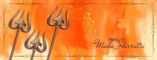 felice banner design maha shivratri vettore