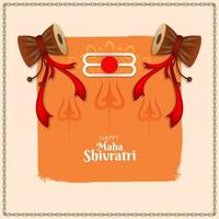 felice maha shivratri festival classico sfondo mitologico vettore