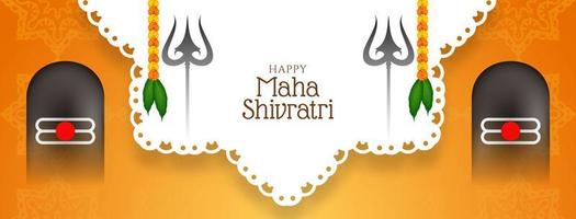 felice maha shivratri signore shiva culto design vettore