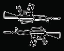 illustrazione vettoriale del fucile m16