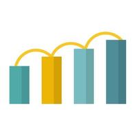 concetto di crescita e progresso. vettore icona grafico. icona piatta isolata su bianco