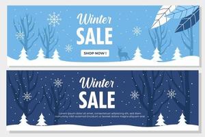 banner modello banner vendita invernale. illustratore vettoriale