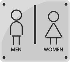 Temi di icone per toilette per uomini e donne Sembra semplice e moderno. Illustrazione vettoriale EPS10.
