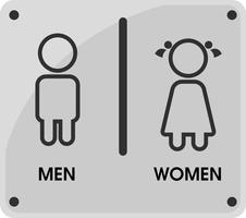 Temi di icone per toilette per uomini e donne Sembra semplice e moderno. Illustrazione vettoriale