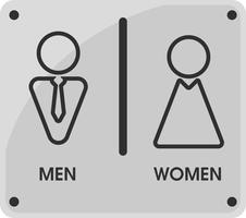Temi di icone per toilette per uomini e donne Sembra semplice e moderno. Illustrazione vettoriale