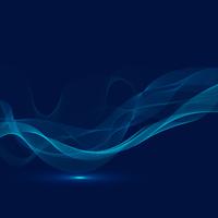 La luce astratta blu d&#39;ardore futuristica di tecnologia astratta allinea il modello di onda su fondo scuro. vettore