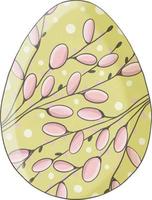illustrazione carina dell'uovo di Pasqua vettore