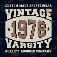 Timbro vintage Varsity vettore